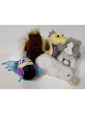 Ganz Lil'kinz Lot Of 5 Various Plush No Codes Fish Platypus Horse Cat Seahorse